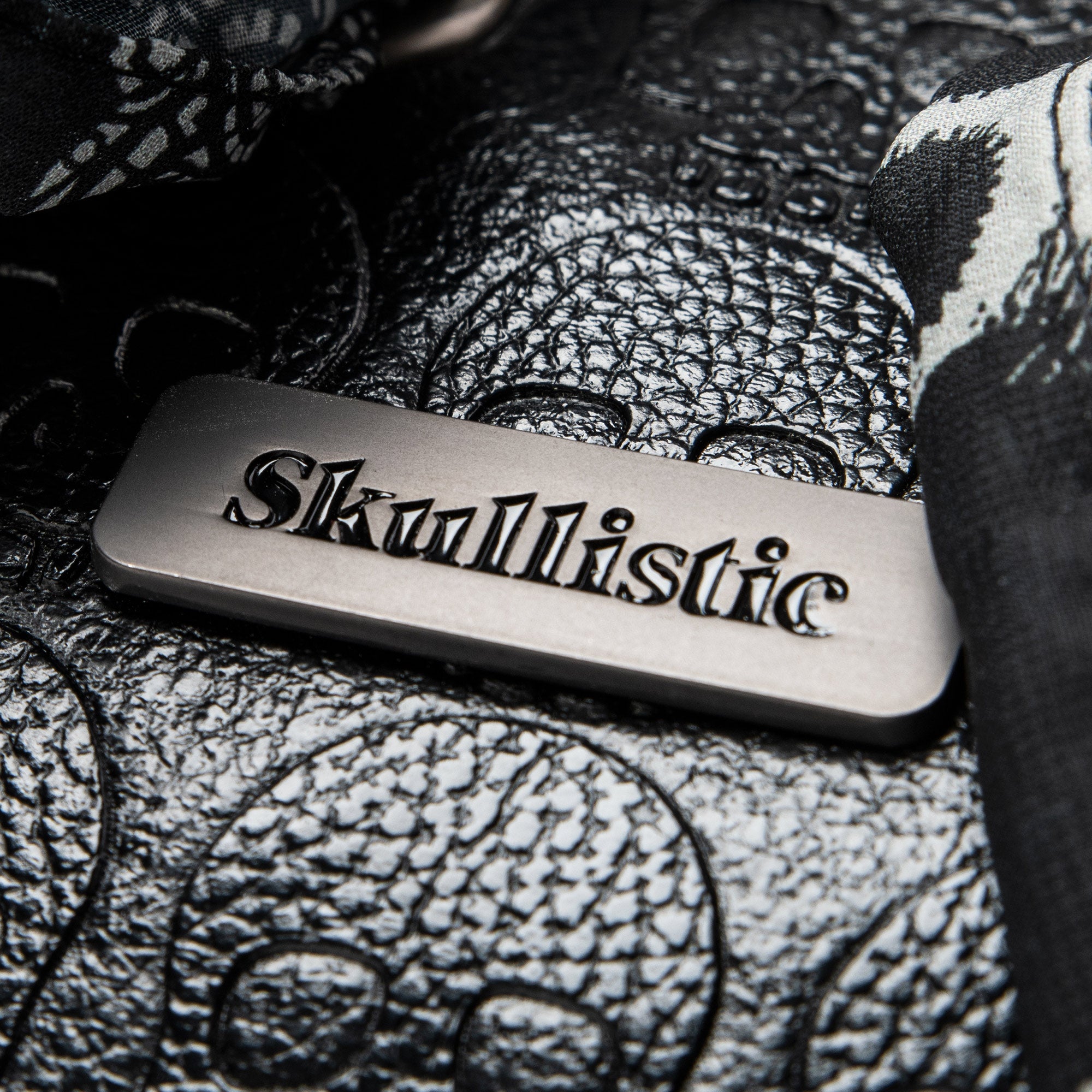 Gothic Embossed Skulls Shoulder Bag Set