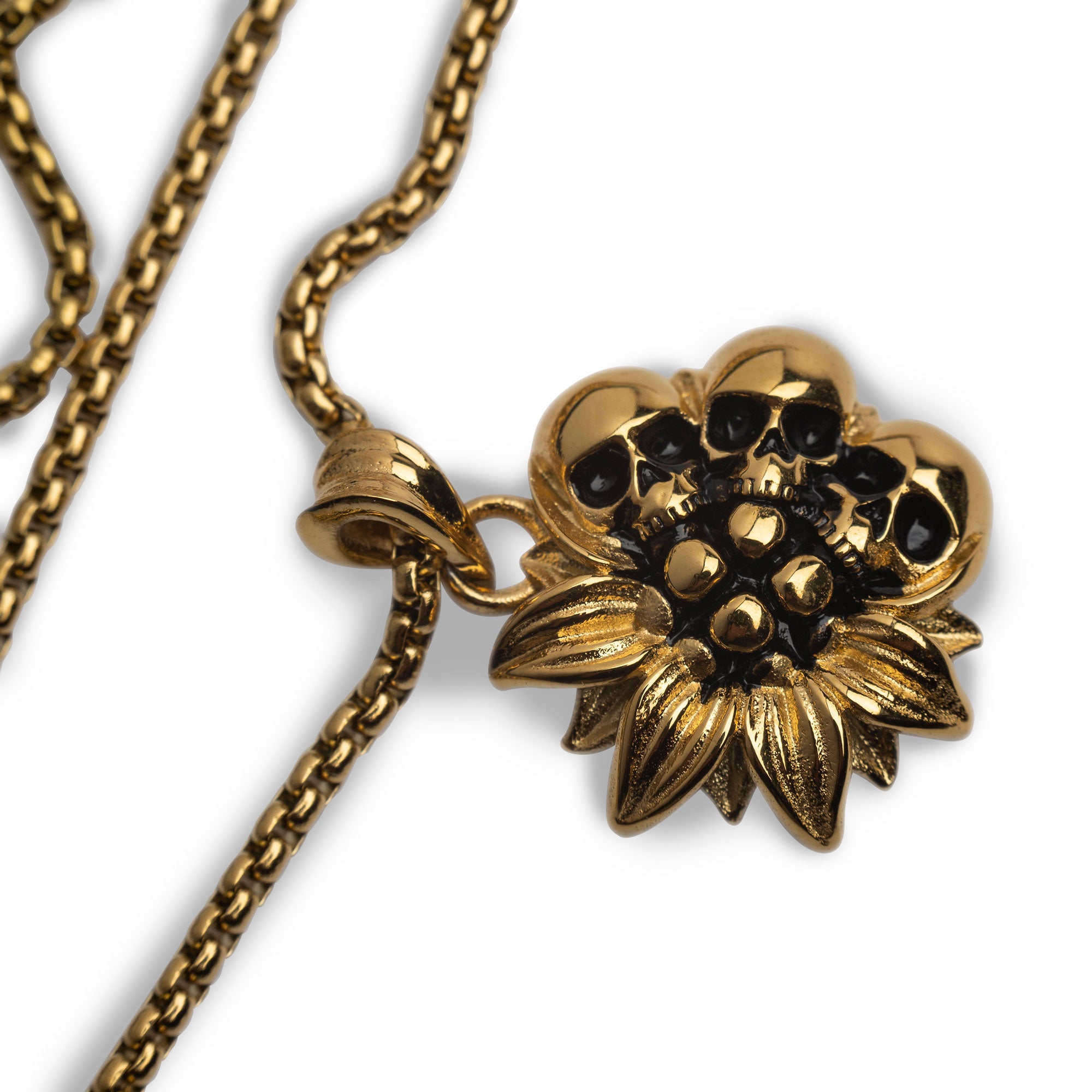 Sunflower Eclipse Skull Pendant