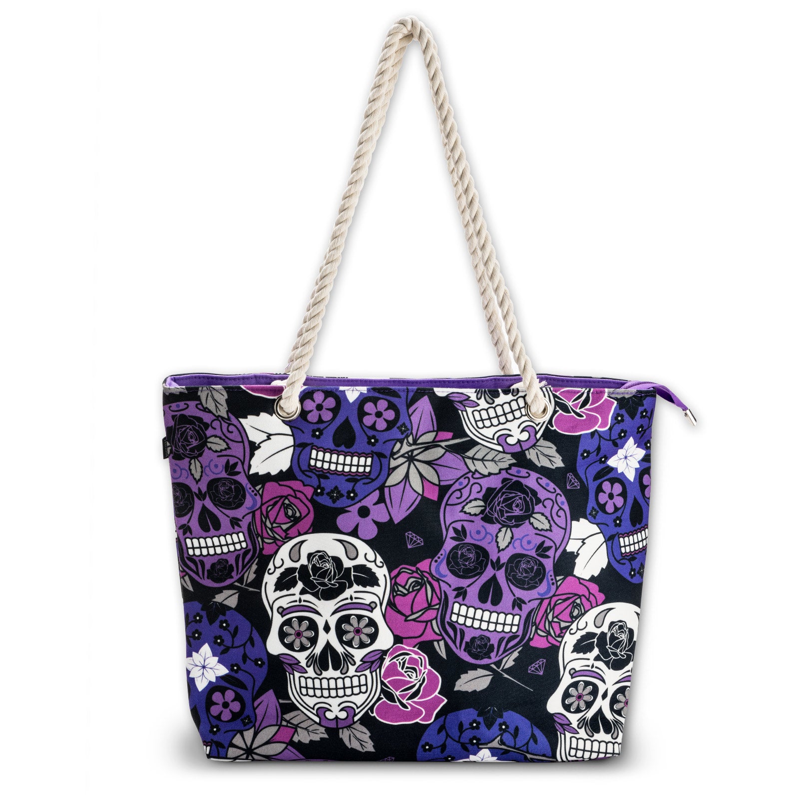 Sugar Skull Shoulder Beach Bag