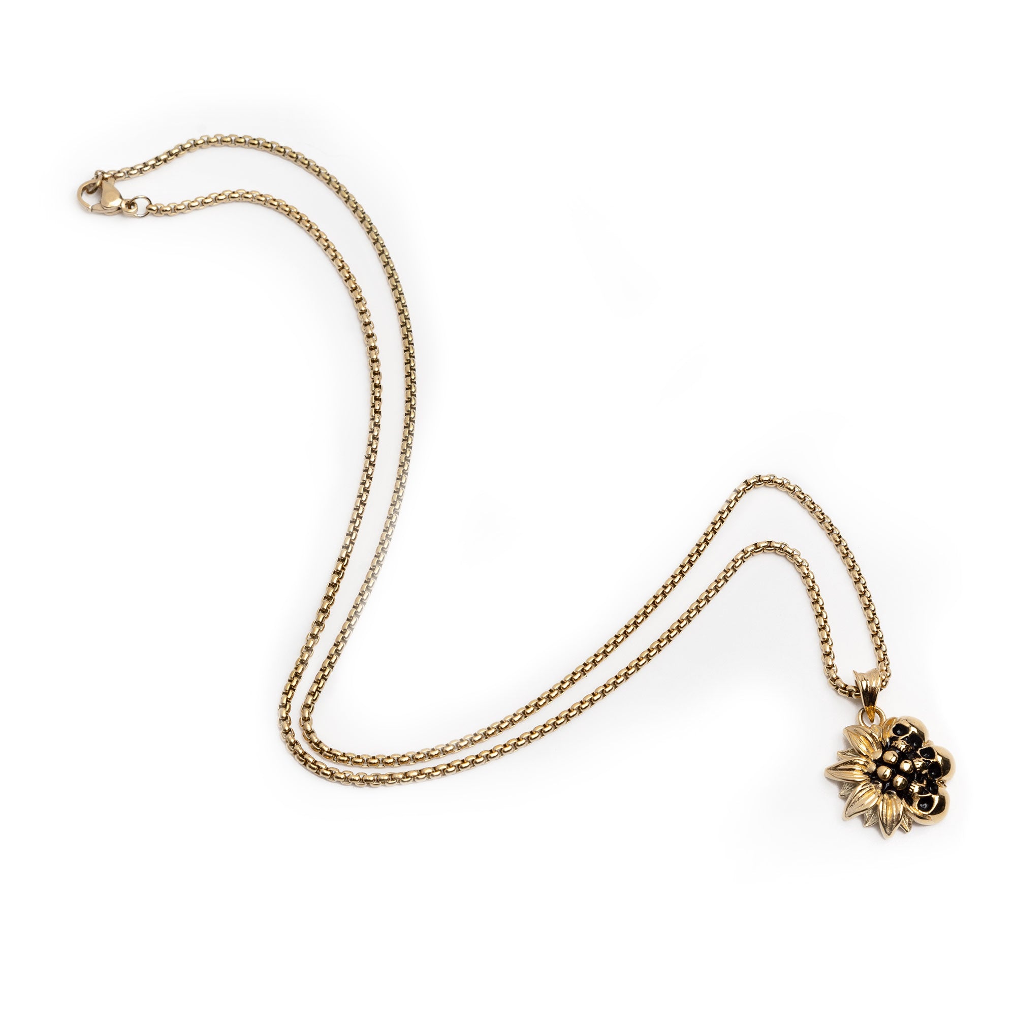 Sunflower Eclipse Skull Pendant