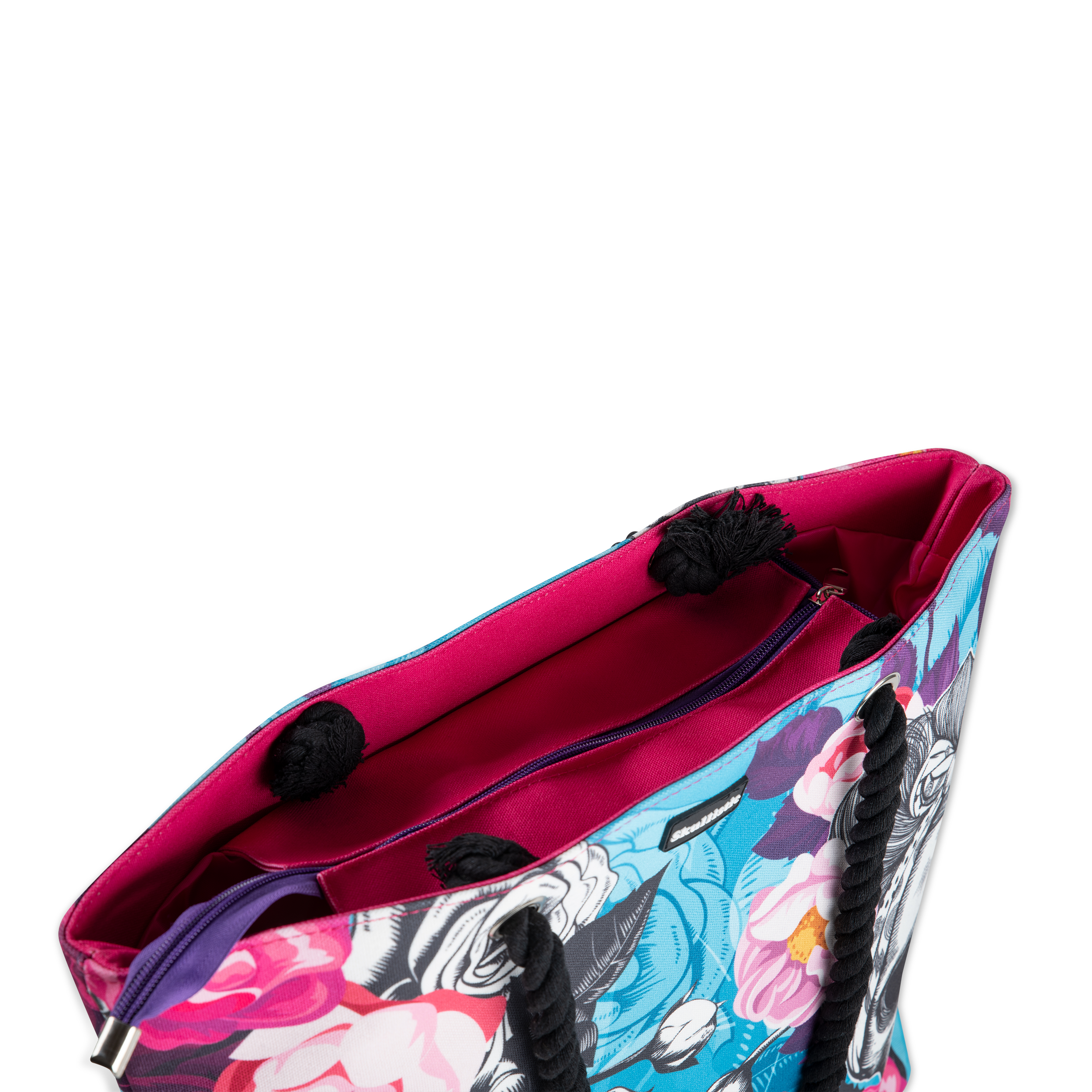 Bad Blossom Skulls Shoulder Beach Bag