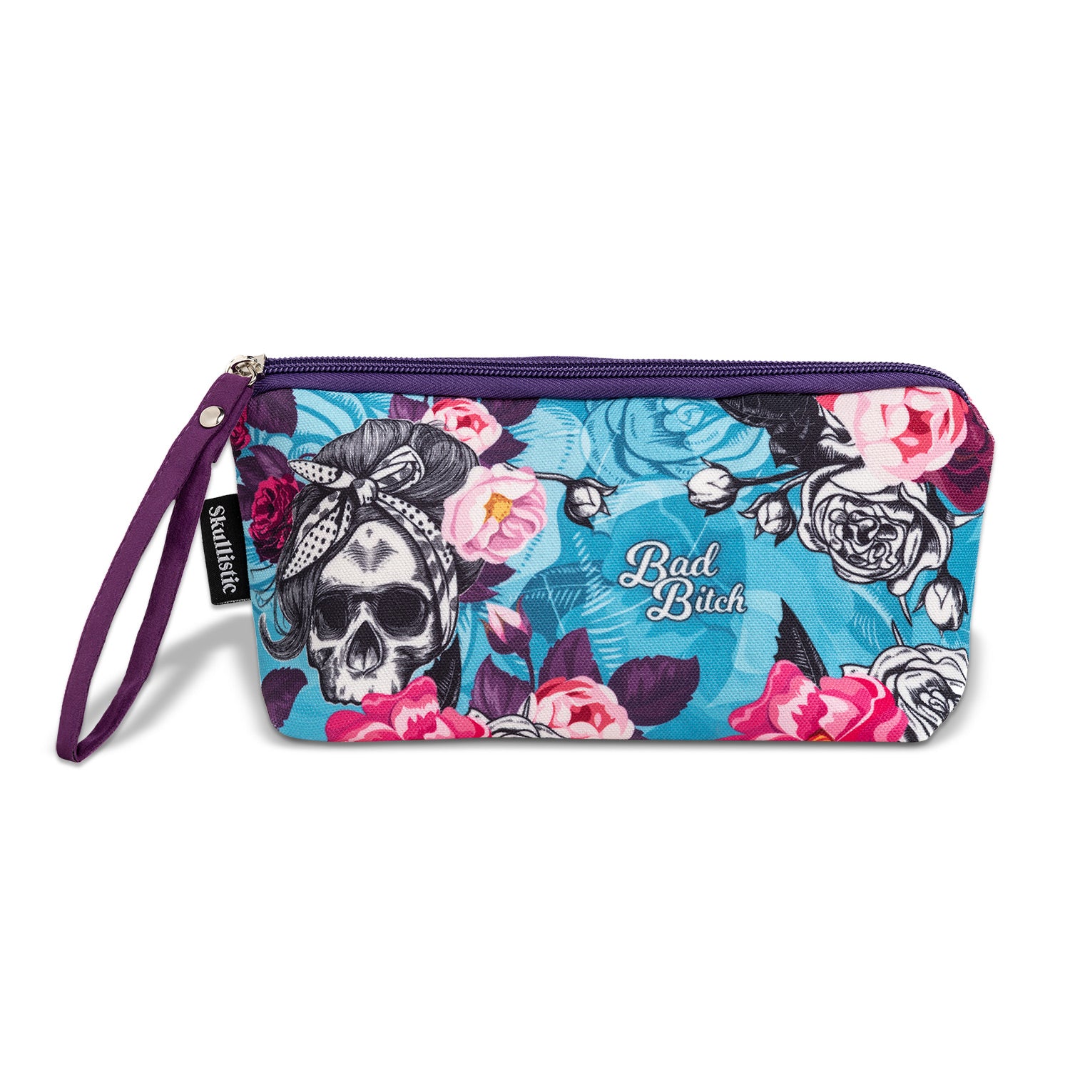Bad Blossom Skulls Cosmetic Pouch