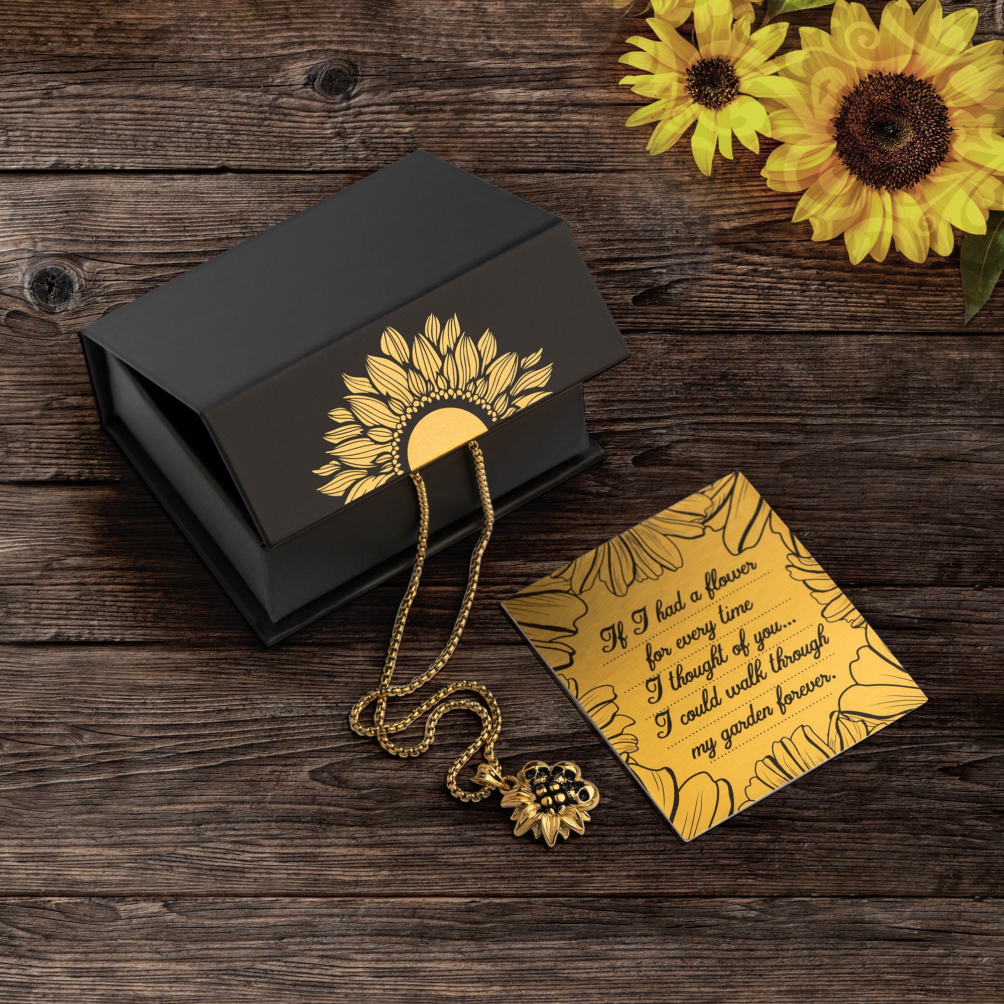 Sunflower Eclipse Skull Pendant