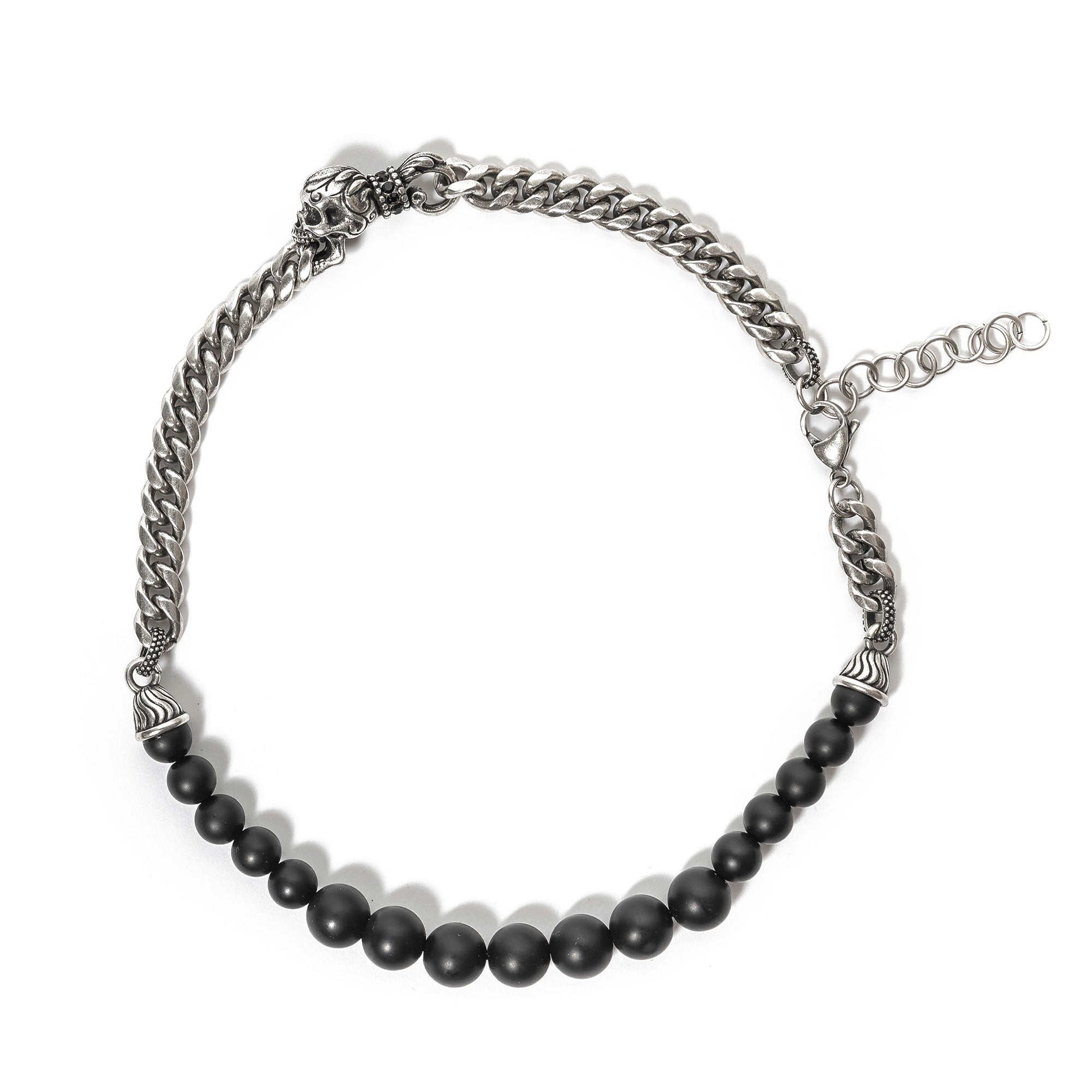 Phantom Core Obsidian Skull Bracelet