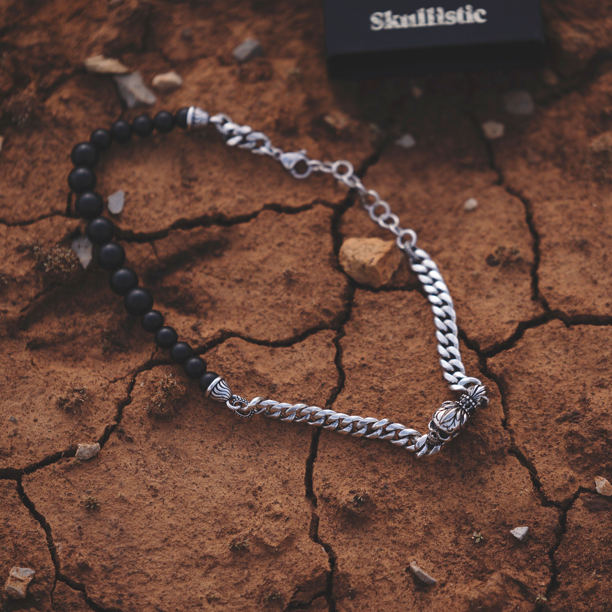 Phantom Core Obsidian Skull Bracelet