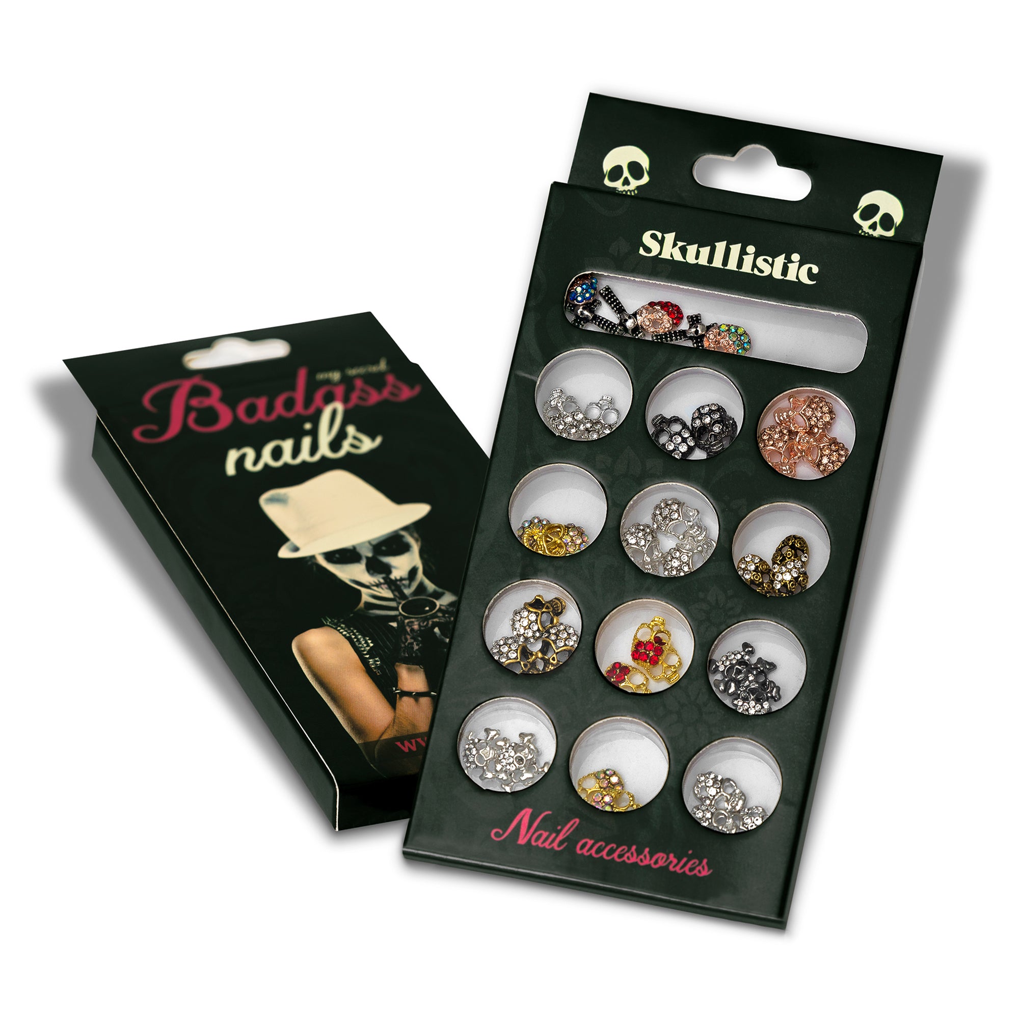 Skulls Nail Decoration Accessories Set