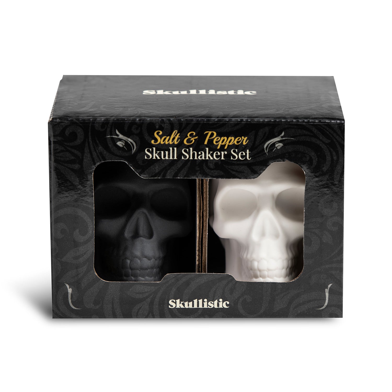 Porcelain Skull Salt & Pepper Shaker Set